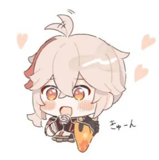 🌟 Kaedehara Kazuha Genshin Impact きゅーん Anime, Genshin Impact, Kazuha, Chibi, Fofo, Personagem de videogame telegram sticker