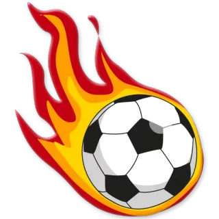 🔥 Fußball, Feuer, Flammen, Sport, Fußball, Ball telegram sticker