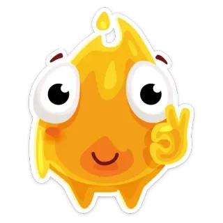 👍 kuning, kartun, perdamaian, imut whatsapp sticker