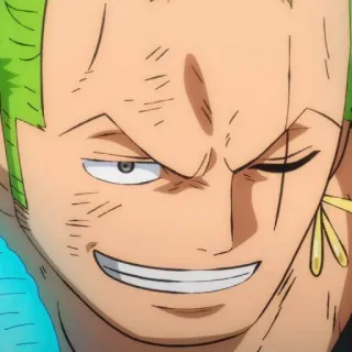 🧩 Zoro One Piece Anime, Spadaccino, Pirata, Capelli verdi telegram sticker