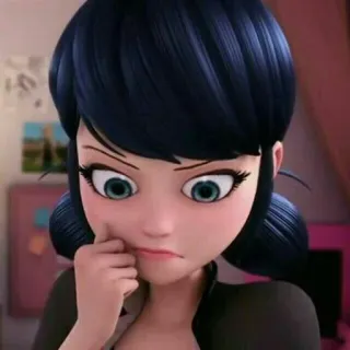 🤔 Marinette Dupain-Cheng Miraculous: Tales of Ladybug & Cat Noir Marinette, Miraculous Ladybug, Anime, Dibujos animados, Personaje telegram sticker