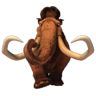 😊 Manny Ice Age mammoth, kartun, binatang, zaman es, prasejarah, mamalia telegram sticker