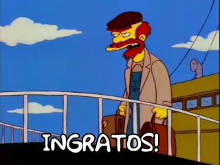 😡 INGRATOS! シンプソンズ, アニメ, スペイン語, フレーズ, 恩知らず telegram sticker