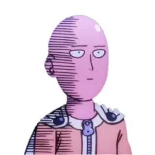 👌 Saitama One-Punch Man Saitama, One-Punch Man, anime, character, hero, bald telegram sticker
