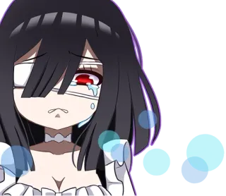 😭 anime, manga, crying, sad, girl, digital art, cartoon whatsapp sticker