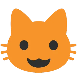 😺 cat, emoji, animal, pet, kitty, cartoon telegram sticker