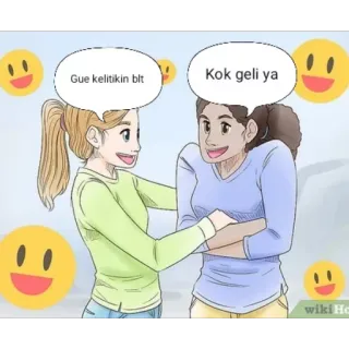 😄 Gue kelitikin blt
Kok geli ya 漫画, イラスト, 会話, 友達 telegram sticker