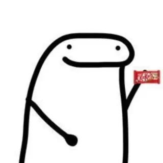 🌟 stick figure, kitkat, candy, snack whatsapp sticker