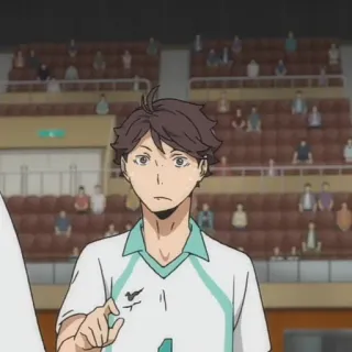 😮 Tooru Oikawa Haikyuu!! Anime, Haikyuu, Tooru Oikawa, Oikawa, Postać, Siatkówka telegram sticker