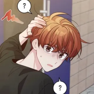 ❓ อนิเมะ, มังงะ, คำถาม, สับสน, ตัวละคร telegram sticker