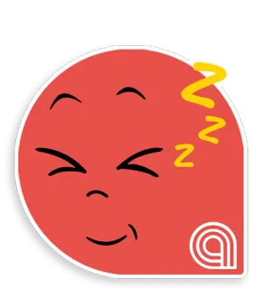 😴 sonolento, dormindo, rosto, desenho animado, emoji whatsapp sticker