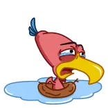 😭 птица, грустный, мультфильм, расстроенный, гнездо, эмодзи telegram sticker