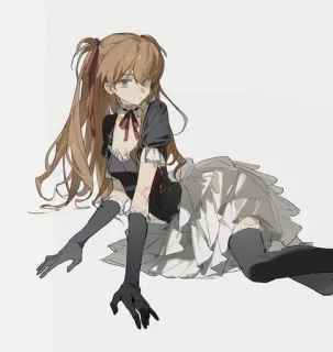 💗 アニメ 女の子, メイド, 漫画, イラスト, アート, キャラクター, 絵 whatsapp sticker