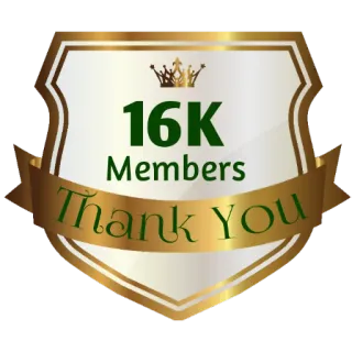 ⚜ 16K Members
Thank You membros, obrigado, celebração, comunidade, ouro telegram sticker