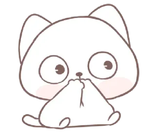 🤭 gato, kawaii, fofo, animal, adesivo whatsapp sticker