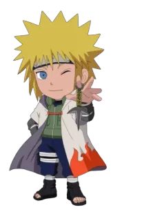 ⚡ Minato Namikaze Naruto anime, naruto, minato namikaze, chibi, cartoon, ninja, shonen telegram sticker