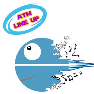 🤖 ATM LINE UP distributeur, file d'attente, espèces, argent whatsapp sticker