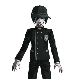 😱 Shuichi Saihara Danganronpa Аниме, Манга, Шуичи Саихара, Danganronpa, Детектив, Шляпа, Эмо telegram sticker