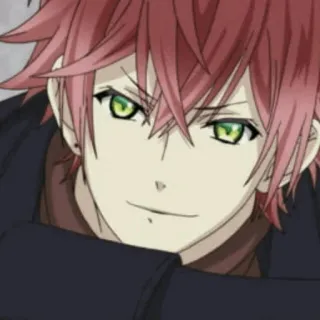 🍷 Ayato Sakamaki Diabolik Lovers anime, vampire, red hair, green eyes, smirk, diabolik lovers telegram sticker