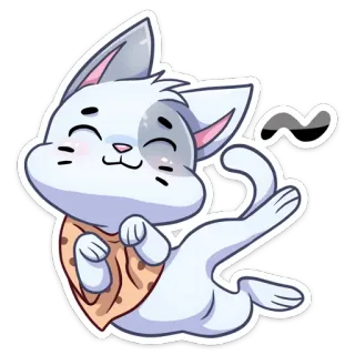 ☺️ kat, sticker, schattig, cartoon, dier, blij telegram sticker