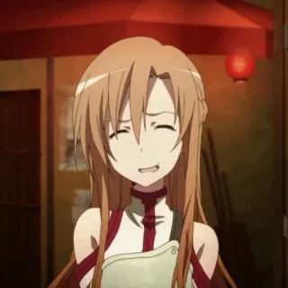 🧡 Asuna Sword Art Online アニメ, マンガ, ソードアート・オンライン, アスナ, 女性, キャラクター, アニメーション telegram sticker