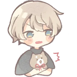 😯 การ์ตูน, จิบิ, น่ารัก, อนิเมะ, หมา, ชิบะ อินุ, คาวาอิ telegram sticker