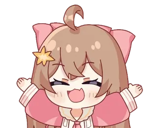 🤗 Chibi, Anime, Kawaii, Joyeux, Mignon, Dessin animé whatsapp sticker