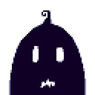 😳 Pixel Art, Monstruo, Criatura, Oscuro, Arte digital telegram sticker