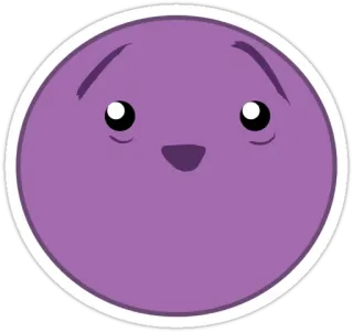 😮 purple, face, emoji, sticker telegram sticker