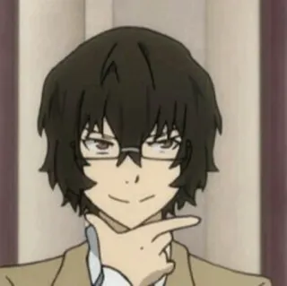 😈 Osamu Dazai Bungou Stray Dogs Anime, Personaje, Seguro, Presumido whatsapp sticker