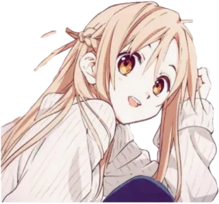 😃 Asuna Sword Art Online anime, girl, character, Asuna, Sword Art Online telegram sticker