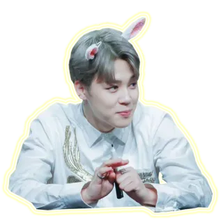 😊 Jimin kpop, idol, jimin, bts, oreilles de lapin telegram sticker