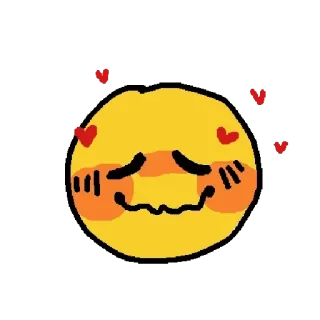 😊 emoji, imut, cinta, hati, tersipu, bahagia telegram sticker