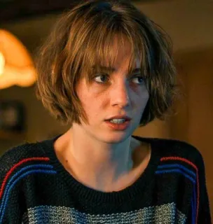 😐 Robin Buckley Stranger Things Robin, Stranger Things, Maya Hawke, Personagem, Série TV telegram sticker