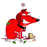 🤪 Hund, Cartoon, Tier, Rot, Süß, Lustig telegram sticker