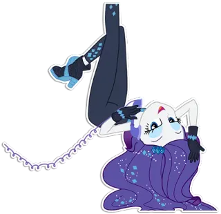 📞 Rarity My Little Pony pônei, desenho animado, personagem, deitado, telefone telegram sticker