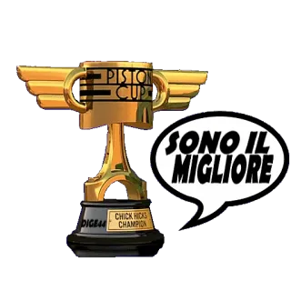 🏆 Chick Hicks Cars SONO IL MIGLIORE piston cup, trophy, cartoon, champion, racing telegram sticker