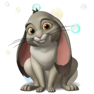 🐰 Clover Sofia the First lapin, animal, dessin animé, Disney, trèfle, Sofia la première telegram sticker