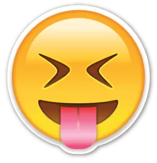 😝 emoji, faccia, lingua, espressione, divertente, adesivo telegram sticker
