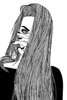 🙄 woman, girl, hair, beauty, fashion, portrait whatsapp sticker