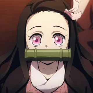 💗 Nezuko Kamado Demon Slayer nezuko, demon slayer, anime, manga, ragazza, carina whatsapp sticker