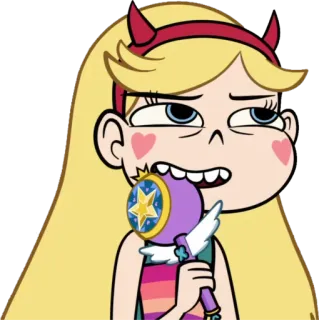 🤔 Star Butterfly Star vs. the Forces of Evil การ์ตูน, ดาว, ผีเสื้อ, เวทมนตร์, ไม้กายสิทธิ์ telegram sticker