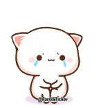 😭 mèo, khóc, buồn, dễ thương, kawaii, anime, hoạt hình, emoji telegram sticker