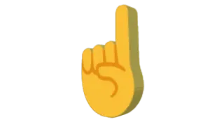 ☝️ finger, hand, gesture, pointing, up telegram sticker