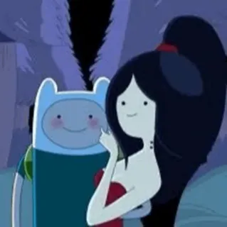 🖤 Marceline Adventure Time cartoon, Adventure Time, Marceline, Finn, middle finger, offensive whatsapp sticker