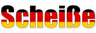 😡 Scheiße niemiecki, przekleństwo, obraza, gówno, flaga whatsapp sticker