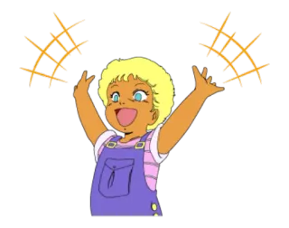 👧 Аниме, Девушка, Счастливый, Праздник, Блестки telegram sticker