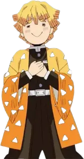 🎭 Zenitsu Agatsuma Demon Slayer anime, demon slayer, zenitsu agatsuma, chibi, kawaii, sticker whatsapp sticker
