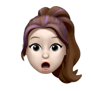 🦋 emoji, geschockt, gesicht, frau, cartoon, aufkleber telegram sticker
