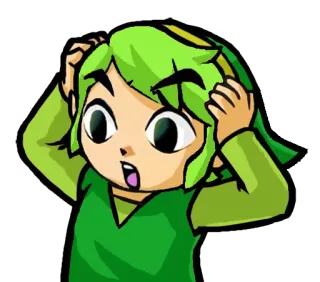 😮 Link The Legend of Zelda videojuego, nintendo, link, the legend of zelda, dibujos animados, personaje telegram sticker